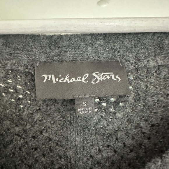 Michael Stars V-Neck Button Front Marled Gray Knit‎ Cardigan Size Small - Picture 7 of 9